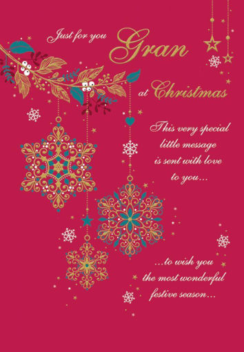 Picture of JUST FOR YOU GRAN AT CHRISTMAS CARD